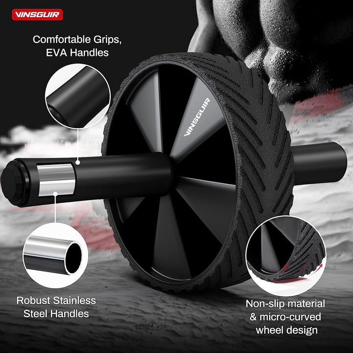  Ab Roller Wheel - Ab Workout Equipment for Difficult Abdominal & Core Strength Training, Home Gym Fitness Equipment, Exercise Wheel for Men Women